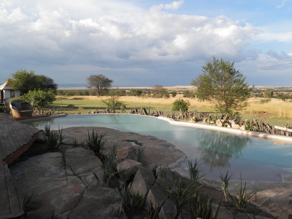 The view from the pool at Sayari Camp in the Lamai Wedge of the northern Serengeti.